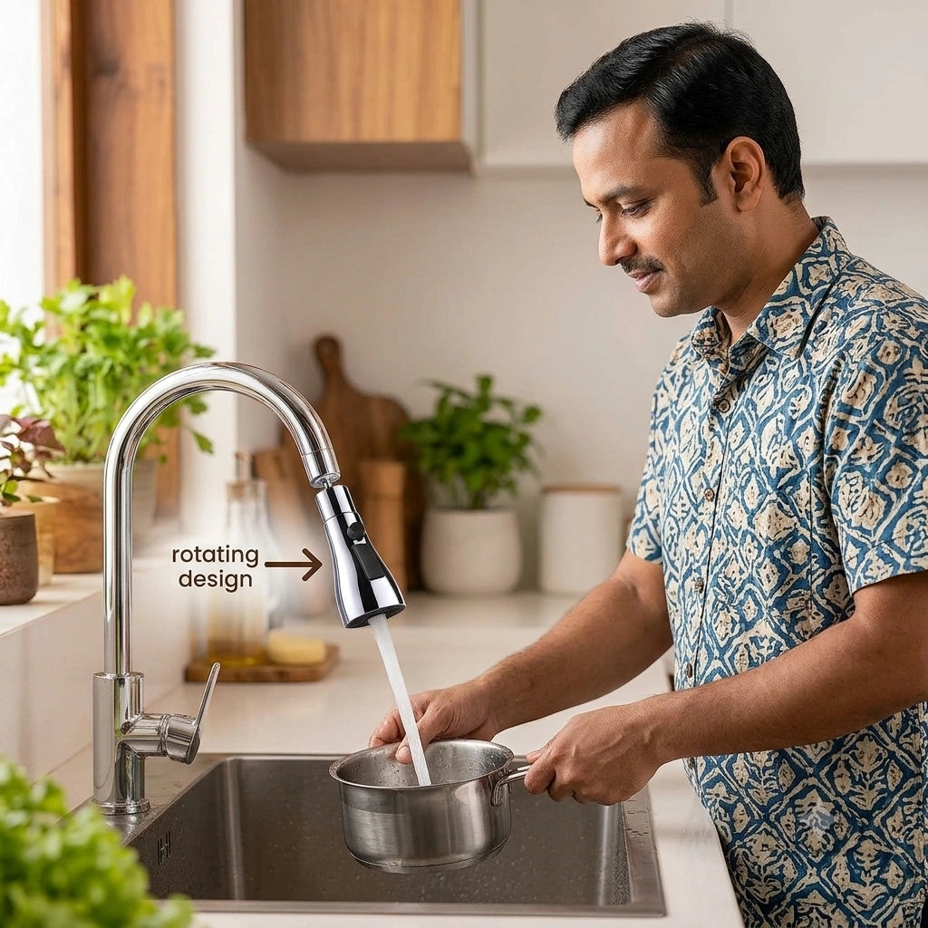 EasyFlow™ - 3 Mode Rotating Kitchen Tap Head