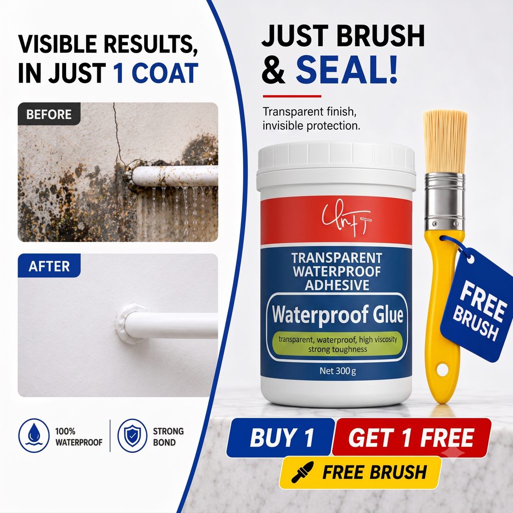 CrystalSeal™ Waterproof Invisible Glue (BUY 1 GET 1) + Free Brush