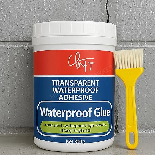 Transparent Waterproof Glue Plus Brush (Pack of 2)